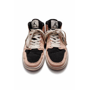 Air Jordan 1 Mid Pink Black White Women’s 6.5 Clean Used AJ1 Sneakers